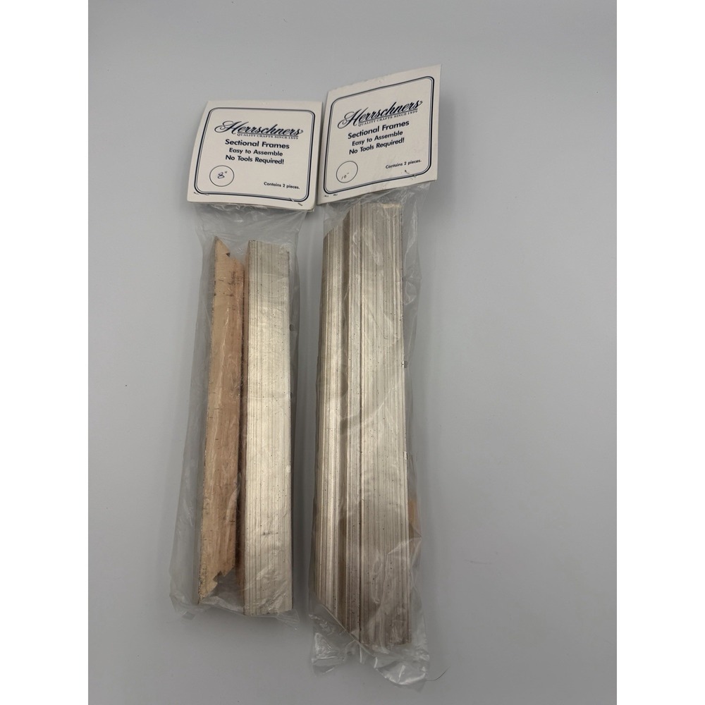 Set 2 Packs of Herrschners Sectional Frames 8" & 10" New Sealed Gold/Silver